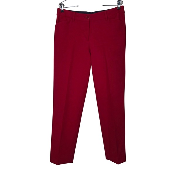 Talbots Pants - Talbots Hampshire Ankle Pants Size 8 Red Straight Leg Business Casual Workwear